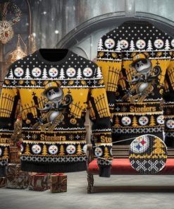 Steelers Jack Skellington Halloween Knitted Ugly Christmas Sweater