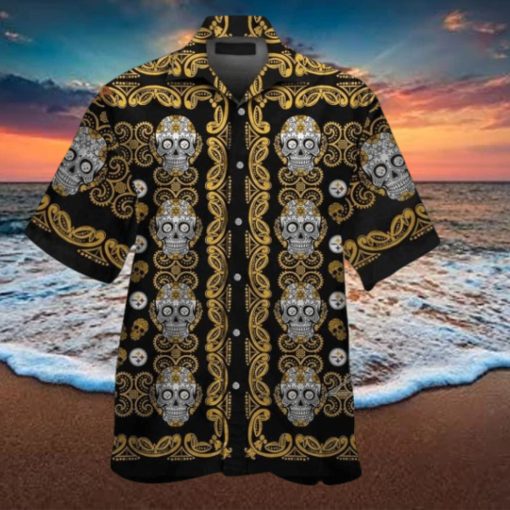 Steelers Skull Design Hawaiian Shirt Pittsburg Edition