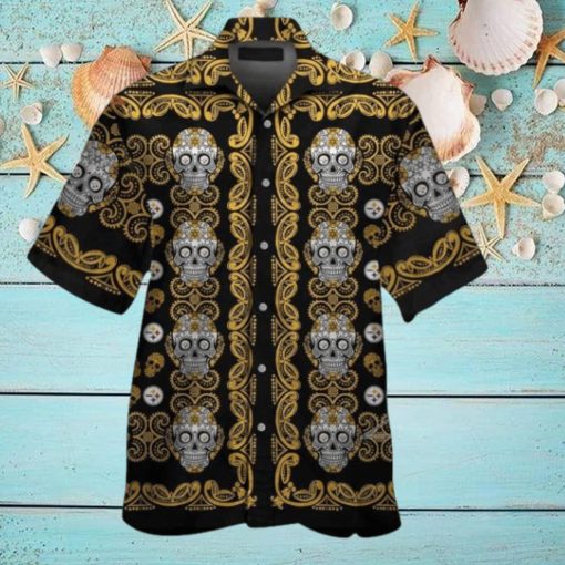 Steelers Skull Design Hawaiian Shirt Pittsburg Edition