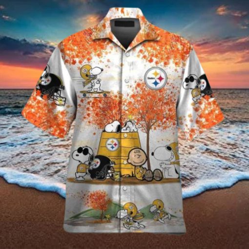 Steelers Snoopy Autumn Theme Hawaiian Shirt