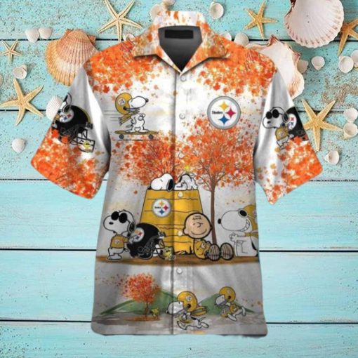 Steelers Snoopy Autumn Theme Hawaiian Shirt