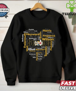 Steelers Word Cloud Player Names T Shirt