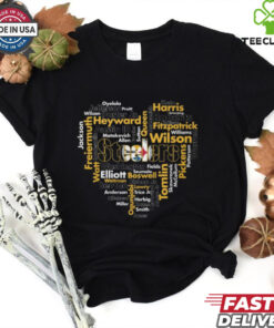 Steelers Word Cloud Player Names T Shirt