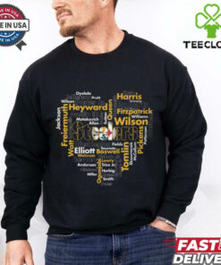 Steelers Word Cloud Player Names T Shirt