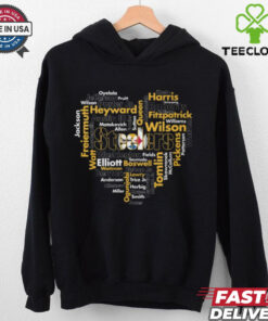 Steelers Word Cloud Player Names T Shirt