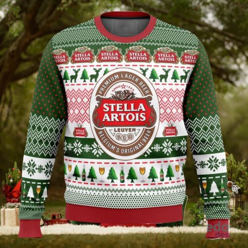 Stella Artois 3D Ugly Christmas Sweater Christmas Gift Ideas Party Gift