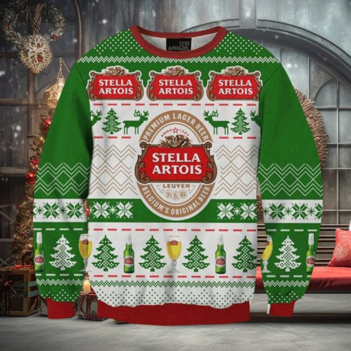 Stella Artois Beer 3D Printed Fun Ugly Christmas Sweater