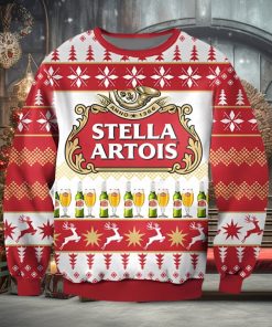 Stella Artois Beer Ugly Christmas Sweater Xmas 3D Printed Christmas Sweater Gift