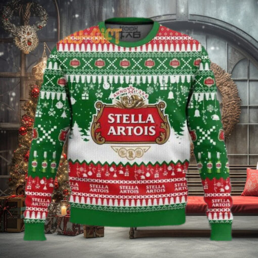 Stella Artois Beer Ugly Christmas Sweater – Fun Holiday Beer Sweater from the UK