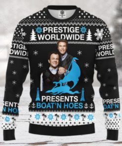 Step Brothers Gifts  Prestige Worldwide Presents Boat n Hoes Ugly Christmas Sweater