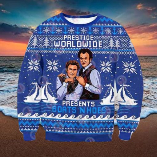 Step Brothers Prestige Worldwide Presents Boats N Hoes 2023 Christmas Sweater