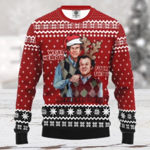 Step Brothers We re Here To Merry Xmas Ugly Christmas Sweater