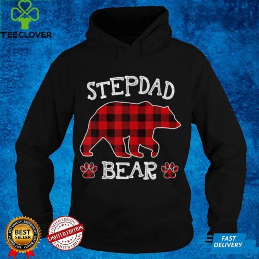 Stepdad Bear Christmas Pajama Red Plaid Buffalo Family T Shirt Hoodie, Sweter Shirt