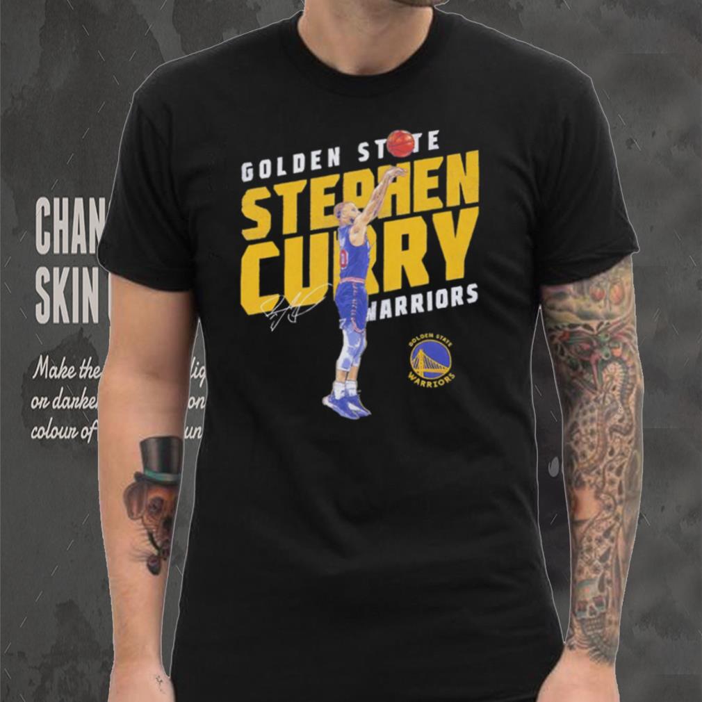 Steph Curry Golden State Warriors basketball player slant signature logo shirt Steph Curry Golden State Warriors basketball player slant signature logo shirt