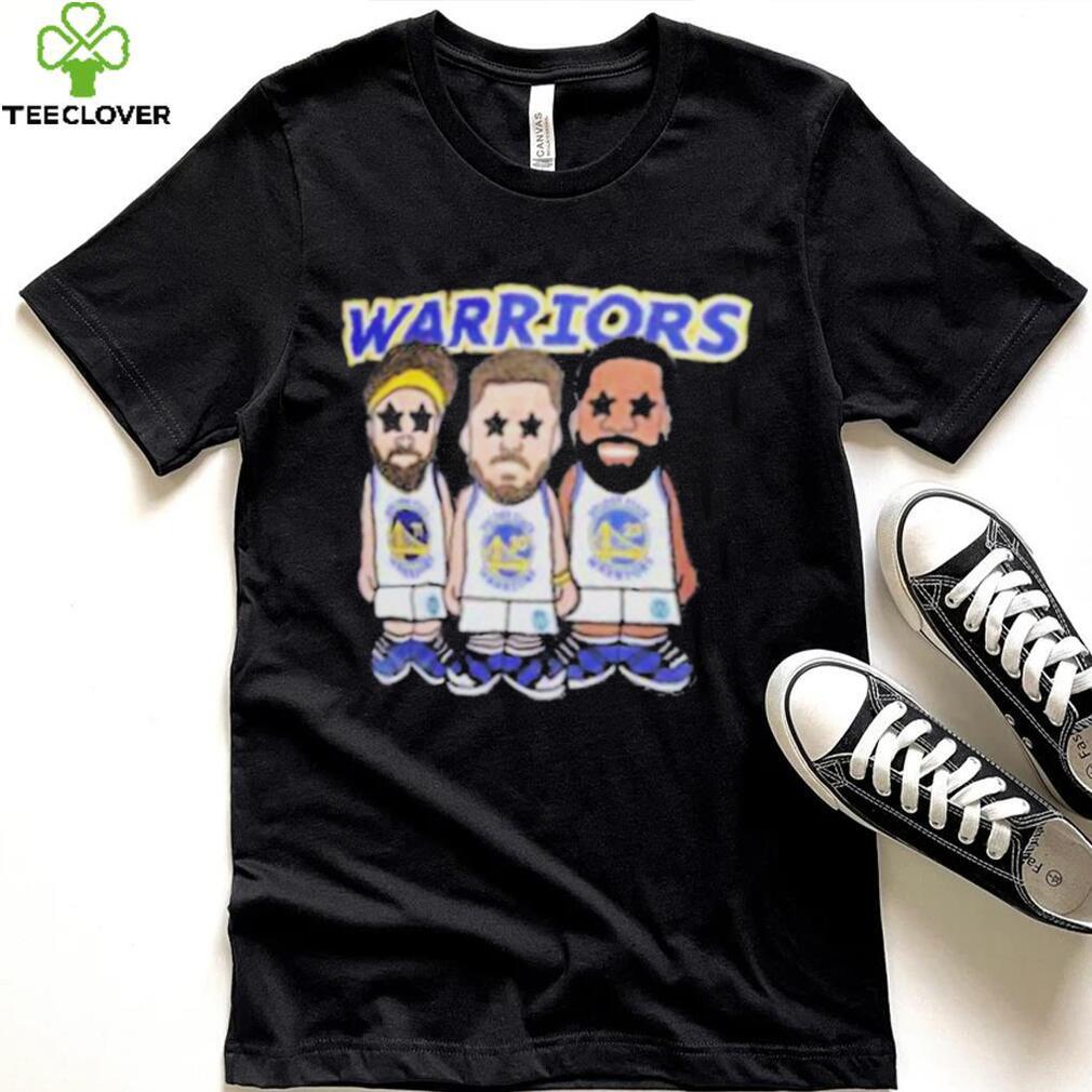 Steph Curry Klay Thompson And Draymond Green Golden State Warriors Pro Standard Multi Lineup Shirt Steph Curry Klay Thompson And Draymond Green Golden State Warriors Pro Standard Multi Lineup Shirt