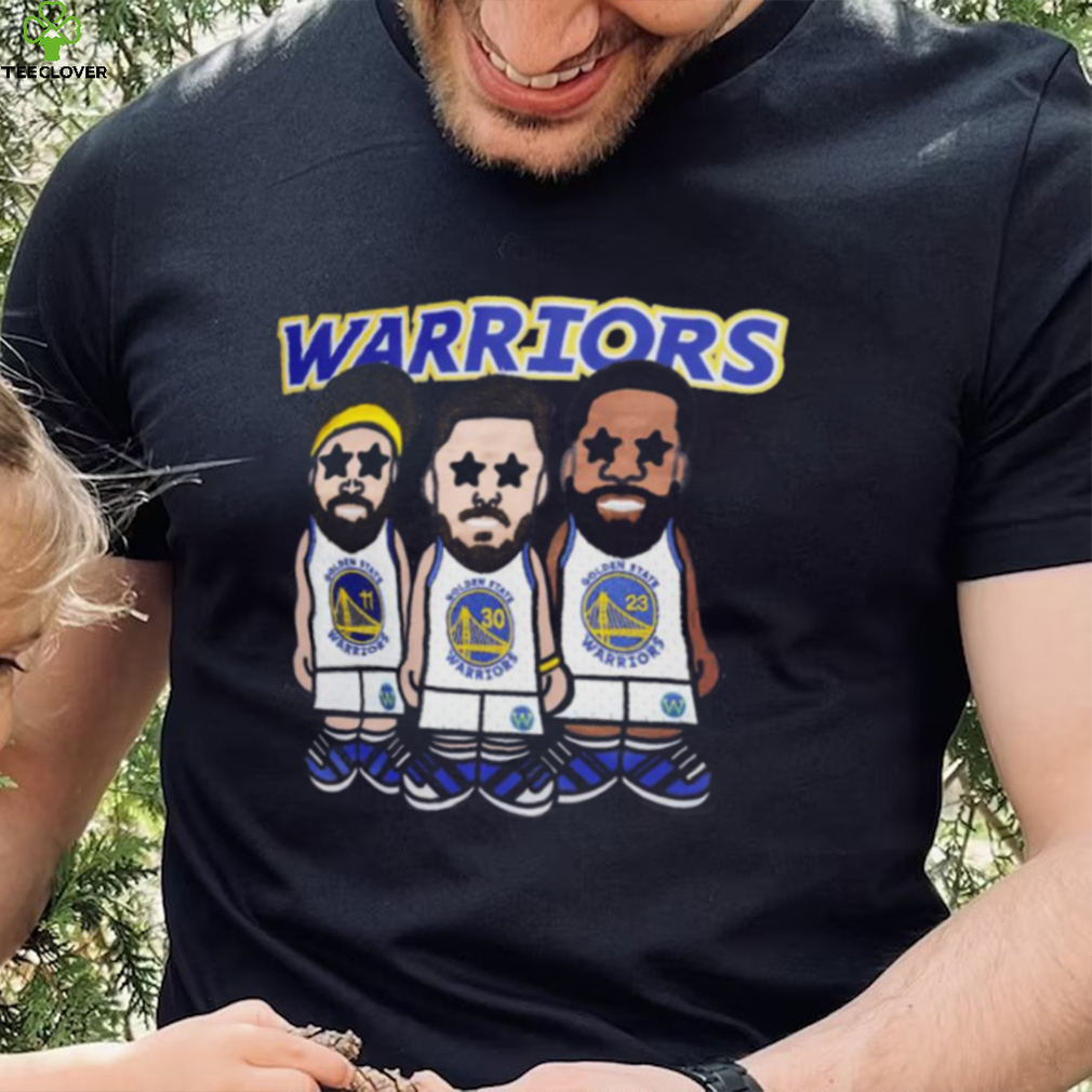 Steph Curry Klay Thompson and Draymond Green Golden State Warriors Pro Standard Multi Lineup shirt Steph Curry Klay Thompson and Draymond Green Golden State Warriors Pro Standard Multi Lineup shirt
