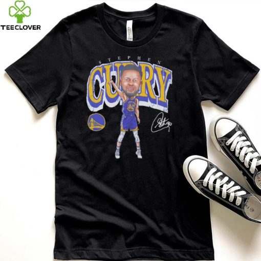 Steph Curry professional basketball player for the Golden State Warriors signature cartoon shirt