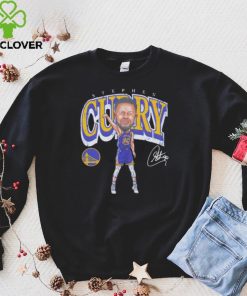 Steph Curry professional basketball player for the Golden State Warriors signature cartoon shirt
