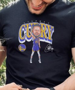 Steph Curry professional basketball player for the Golden State Warriors signature cartoon shirt