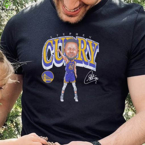 Steph Curry professional basketball player for the Golden State Warriors signature cartoon shirt