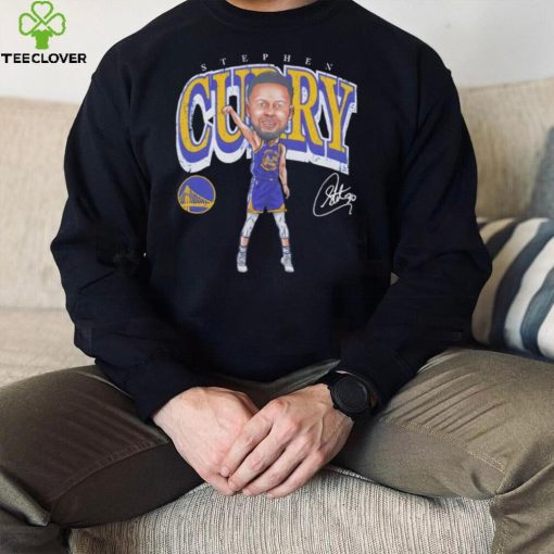 Steph Curry professional basketball player for the Golden State Warriors signature cartoon shirt