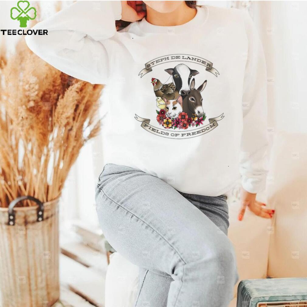 Steph De Landre Fields of freedom animals shirt Steph De Landre Fields of freedom animals shirt