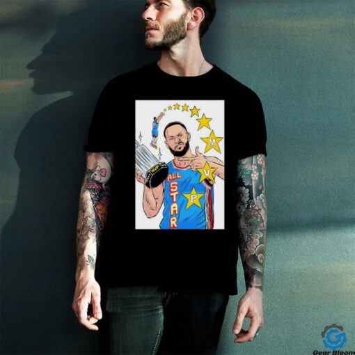 Stephen Curry All Star MVP Golden State Warriors cartoon shirt