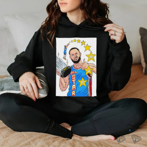 Stephen Curry All Star MVP Golden State Warriors cartoon shirt