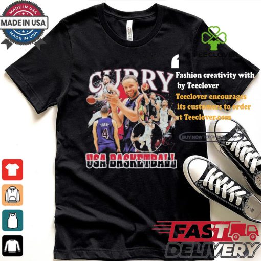 Stephen Curry Navy USA Basketball 2024 Summer Olympics Team Crossroads Shirt