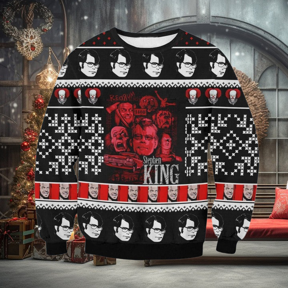 Stephen King Ugly Christmas Sweater, Stephen King Movie Sweatshirt, Horror Book Fans Gift, Bookish Sweatshirt, Christmas Present Stephen King Ugly Christmas Sweater, Stephen King Movie Sweatshirt, Horror Book Fans Gift, Bookish Sweatshirt, Christmas Present