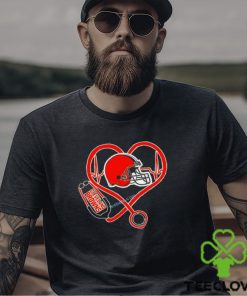 Stethoscope Heartbeat Cleveland Browns Nurse Gifts Shirt Unisex