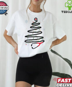 Stethoscope nurse Christmas tree shirt