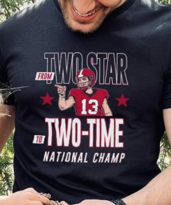 Stetson Bennett Georgia Bulldogs From Two Star To Two time National Champions Shirt