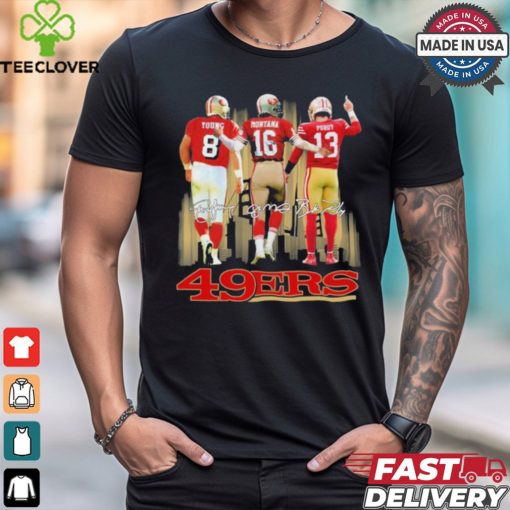 Steve Young, Joe Montana And Brock Purdy San Francisco 49ers Skyline Signatures Shirt