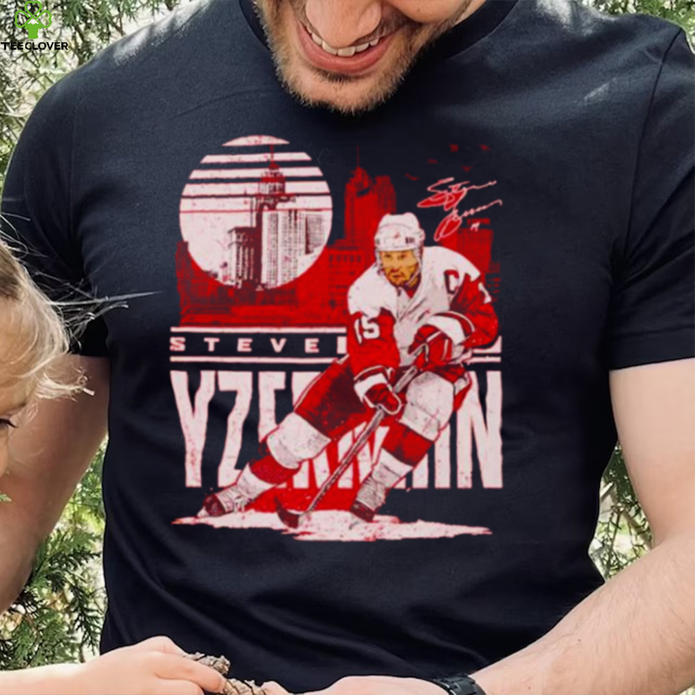 Steve Yzerman Detroit Red Wings City Skyline signature shirt