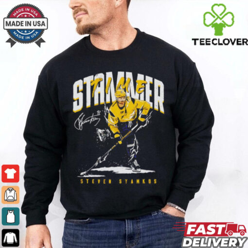 Steven Stamkos Nashville Predators NHL hockey stammer time signature vintage shirt