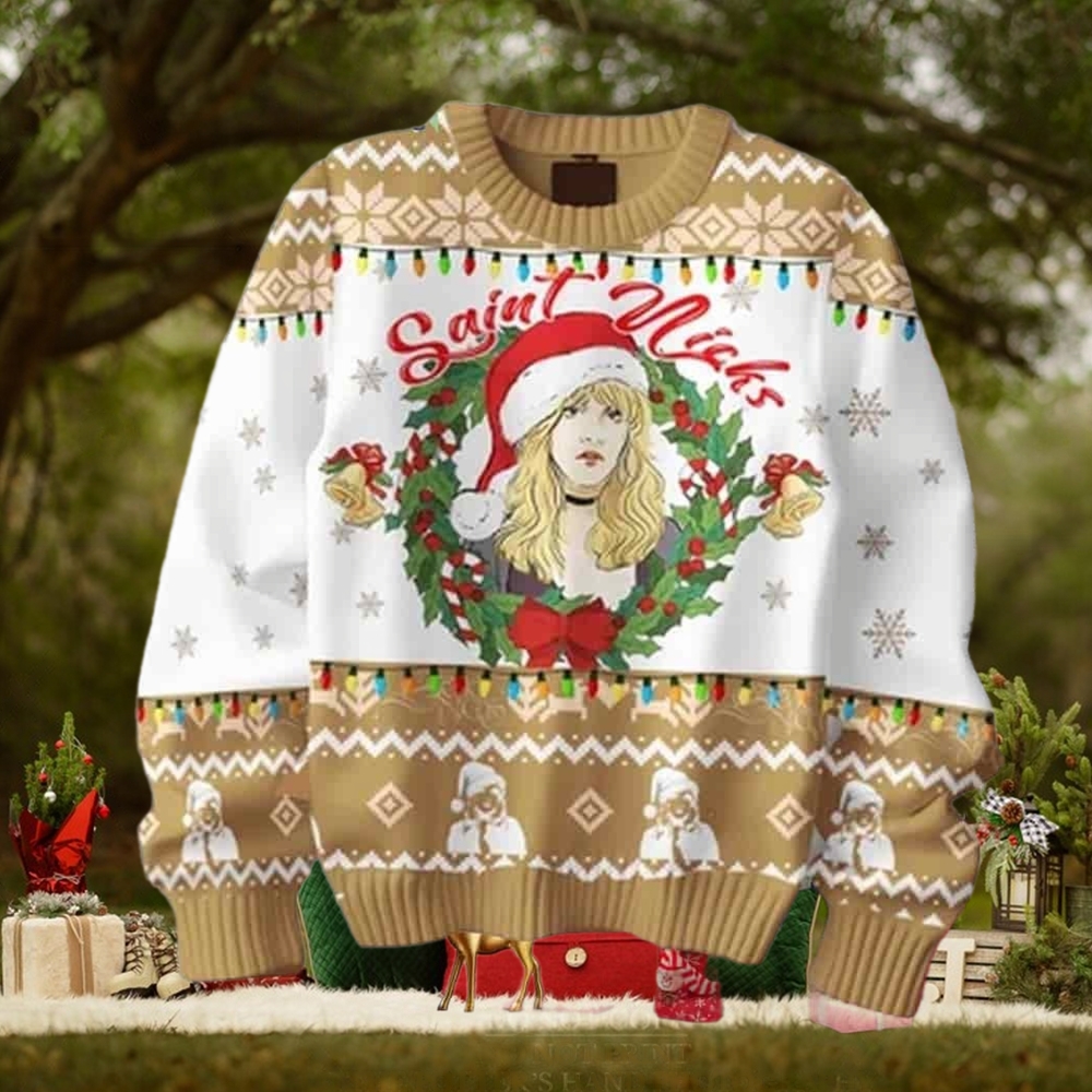 Stevie Nicks Saint Nicks Chirstmas Gifts 2024 Xmas For Family And Friends Ugly Sweater Stevie Nicks Saint Nicks Chirstmas Gifts 2024 Xmas For Family And Friends Ugly Sweater
