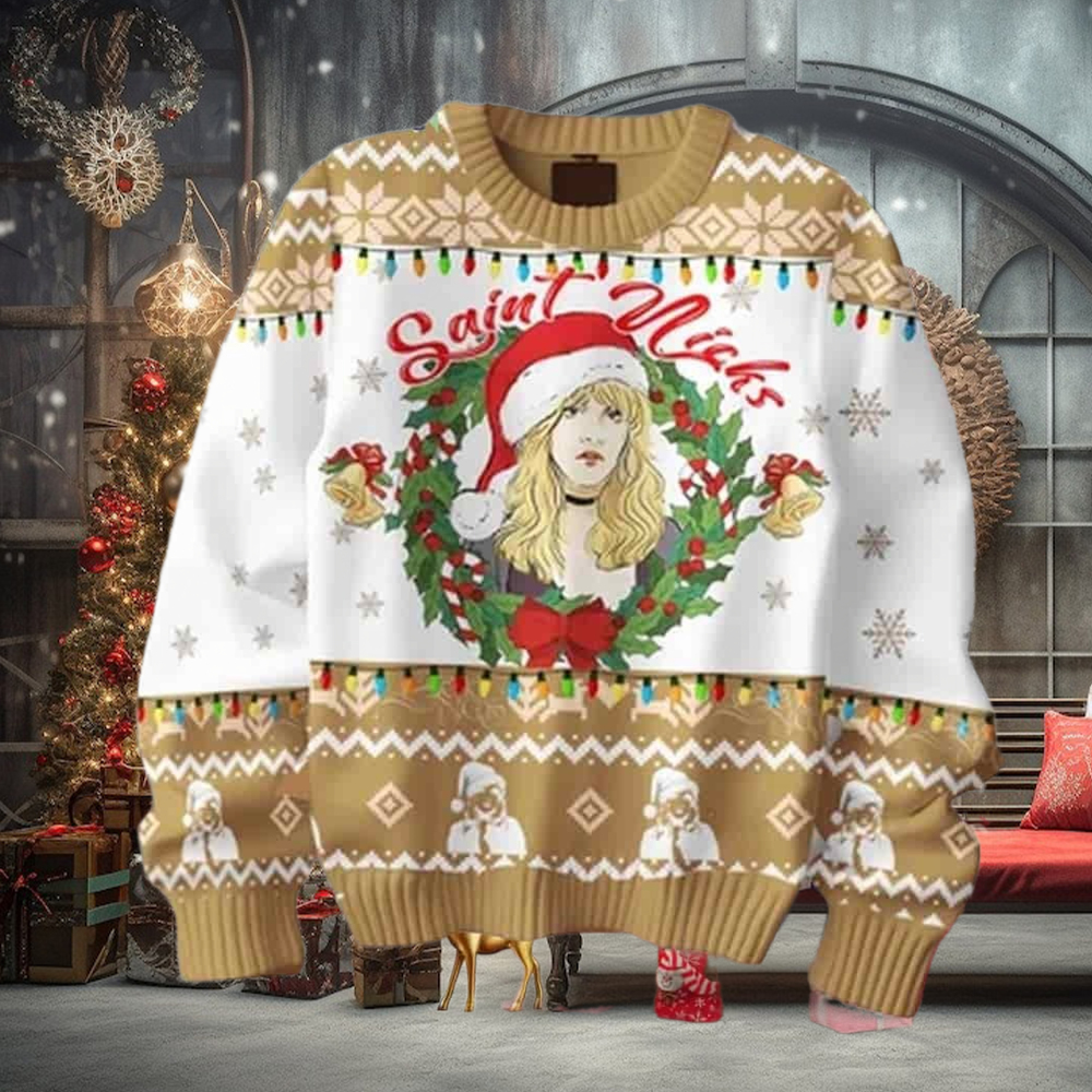 Stevie Nicks Saint Nicks Chirstmas Gifts 2024 Xmas For Family And Friends Ugly Sweater Stevie Nicks Saint Nicks Chirstmas Gifts 2024 Xmas For Family And Friends Ugly Sweater