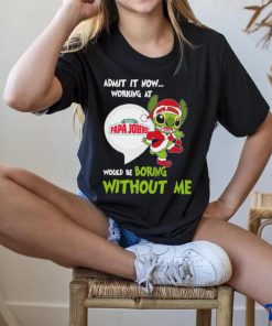 Stitch Admit it now Working at Pizza Papa John’s would be Boring without Me Christmas 2023 Shirt