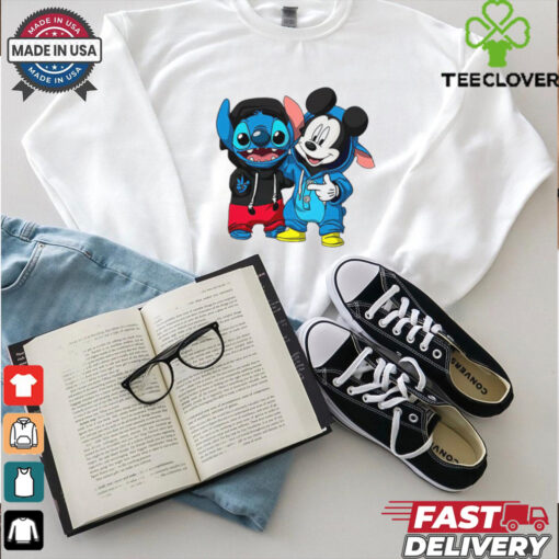 Stitch And Mickey Mouse Friendship T Shirt
