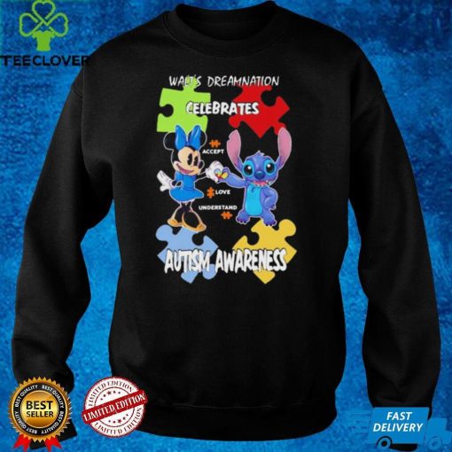 Stitch And Mickey Mouse Walt’s Dreamnation Celebrate Autism Awareness Shirt