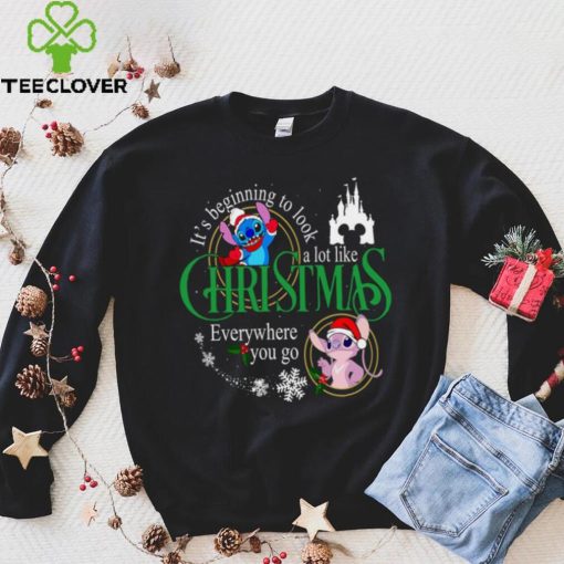 Stitch & Angel Christmas T Shirt