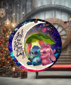 Stitch Angel Love You To The Moon And Back Galaxy Xmas Custom Name Tree Decorations Ornament