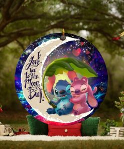 Stitch Angel Love You To The Moon And Back Galaxy Xmas Custom Name Tree Decorations Ornament