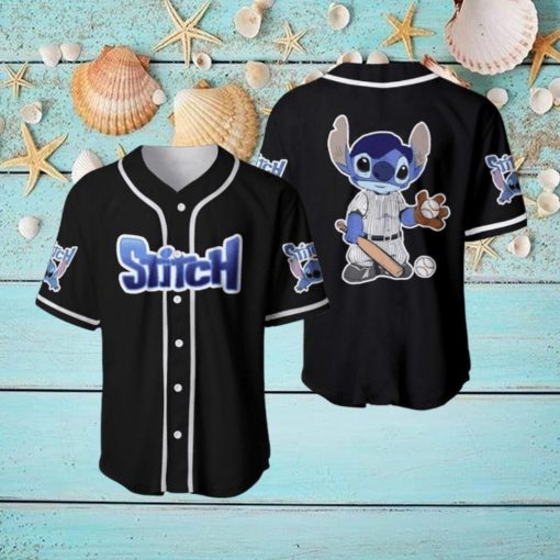 Stitch Baseball Player Disney Cartoon Baseball Jersey Shirt