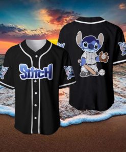 Stitch Baseball Player Disney Cartoon Baseball Jersey Shirt