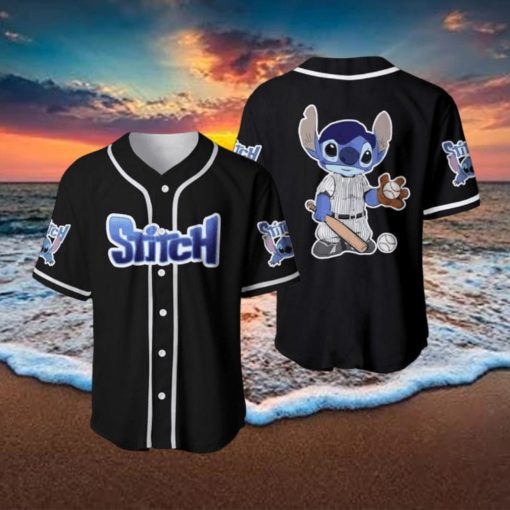 Stitch Baseball Player Disney Cartoon Baseball Jersey Shirt