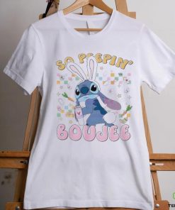 Stitch Easter Bunny So Peepin Boujee colorful shirt