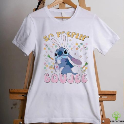 Stitch Easter Bunny So Peepin Boujee colorful hoodie, sweater, longsleeve, shirt v-neck, t-shirt