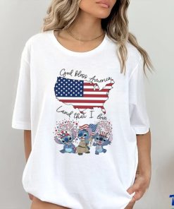 Stitch God Bless America Land That I Love Fan T Shirt